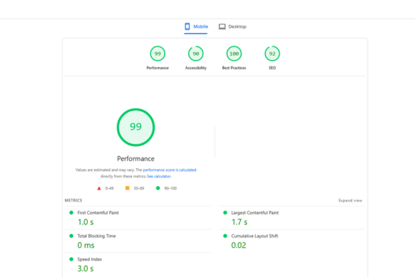 پیج اسپید(pagespeed insights)